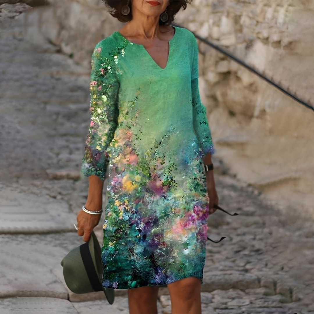 Jenette - Elegantes Blumenkleid für Frauen