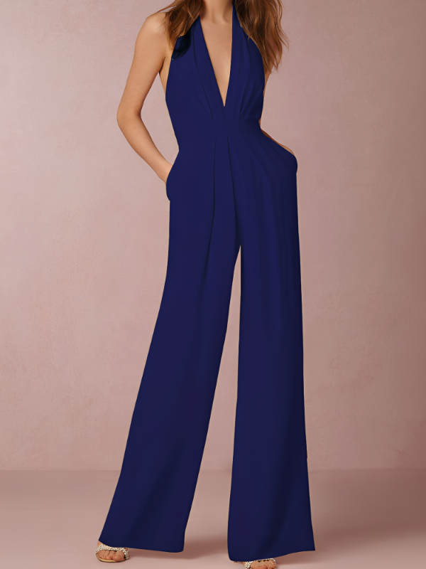 Katie - Eleganter Damenoverall mit weiten Beinen