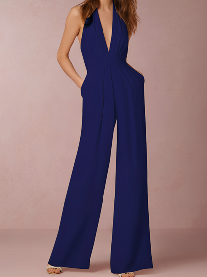 Katie - Eleganter Damenoverall mit weiten Beinen