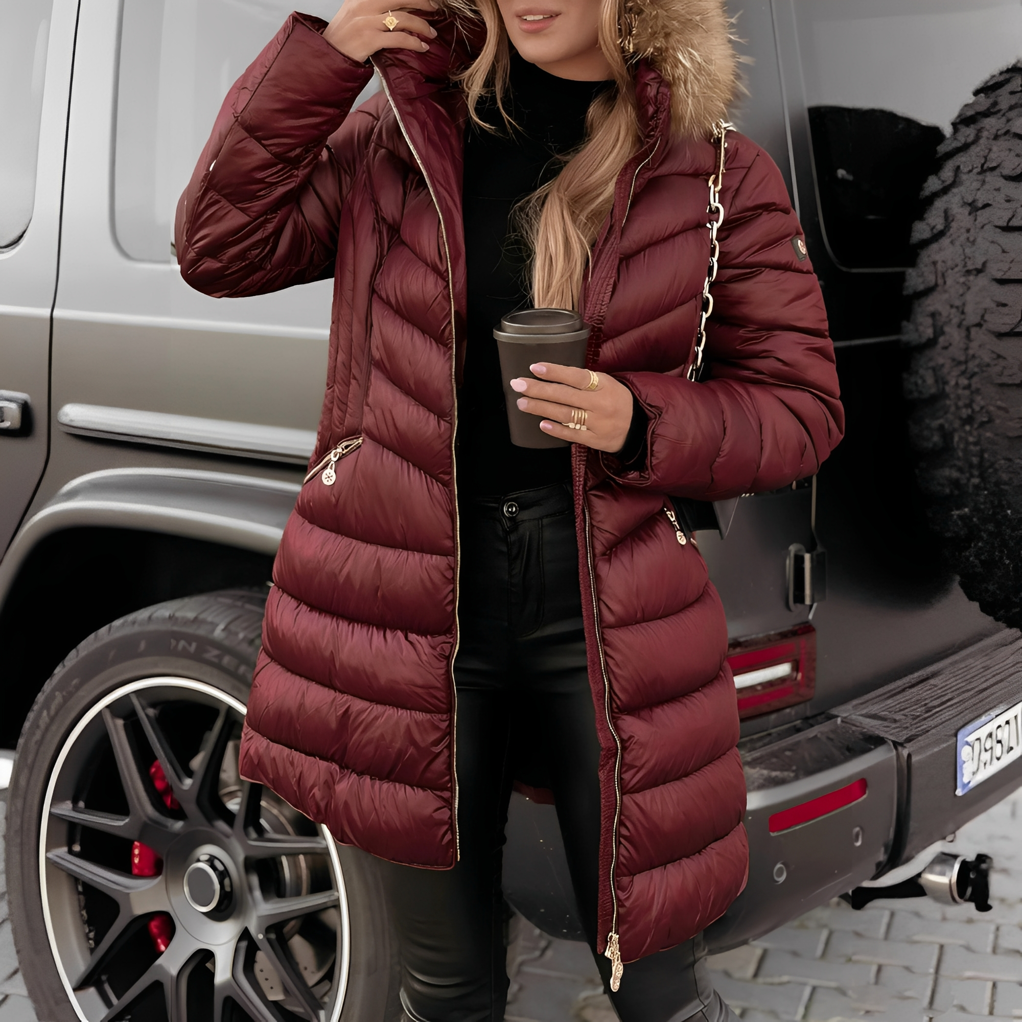 Caroline - Damenjacke mit Kragen