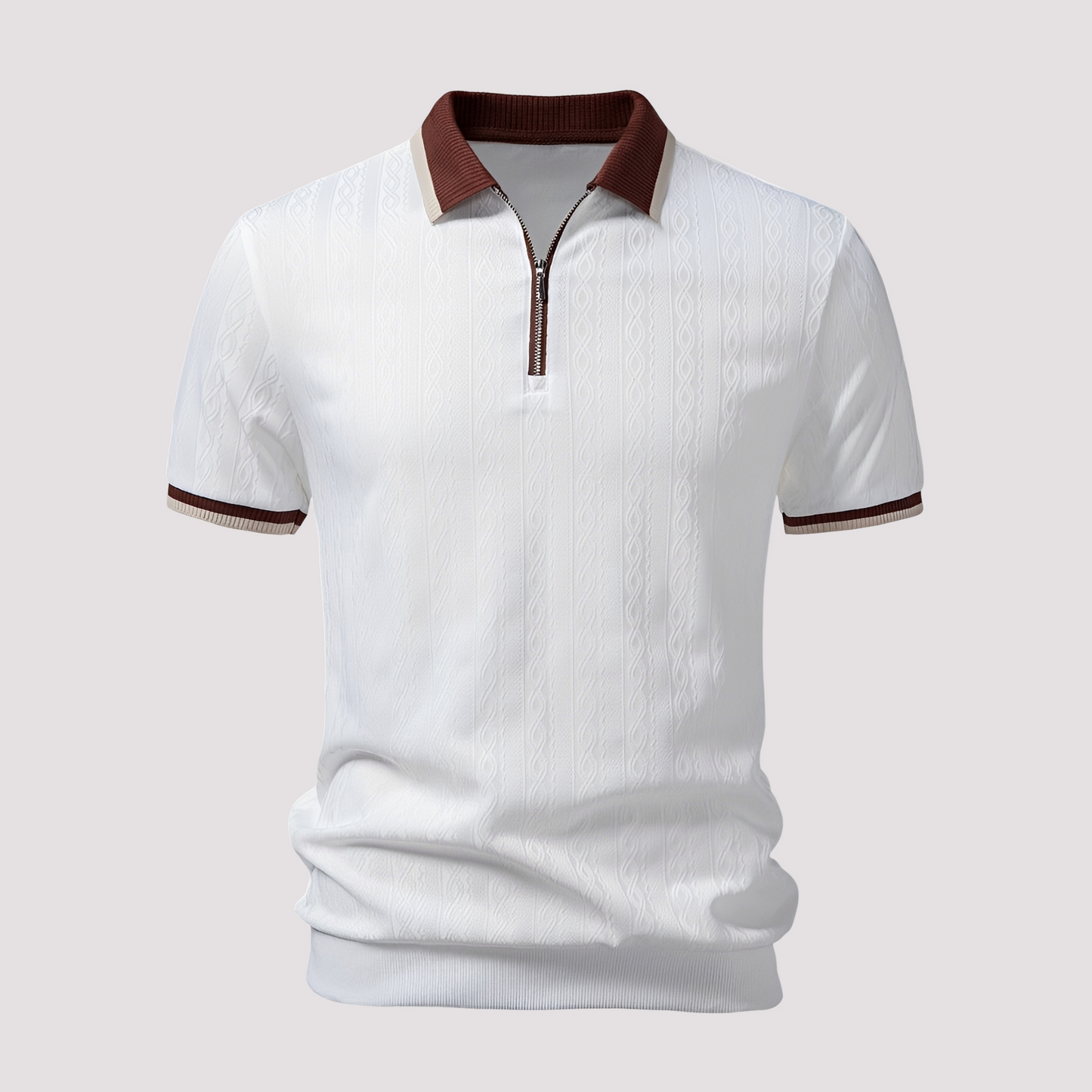 Bryn - Stylishes Zip-Poloshirt