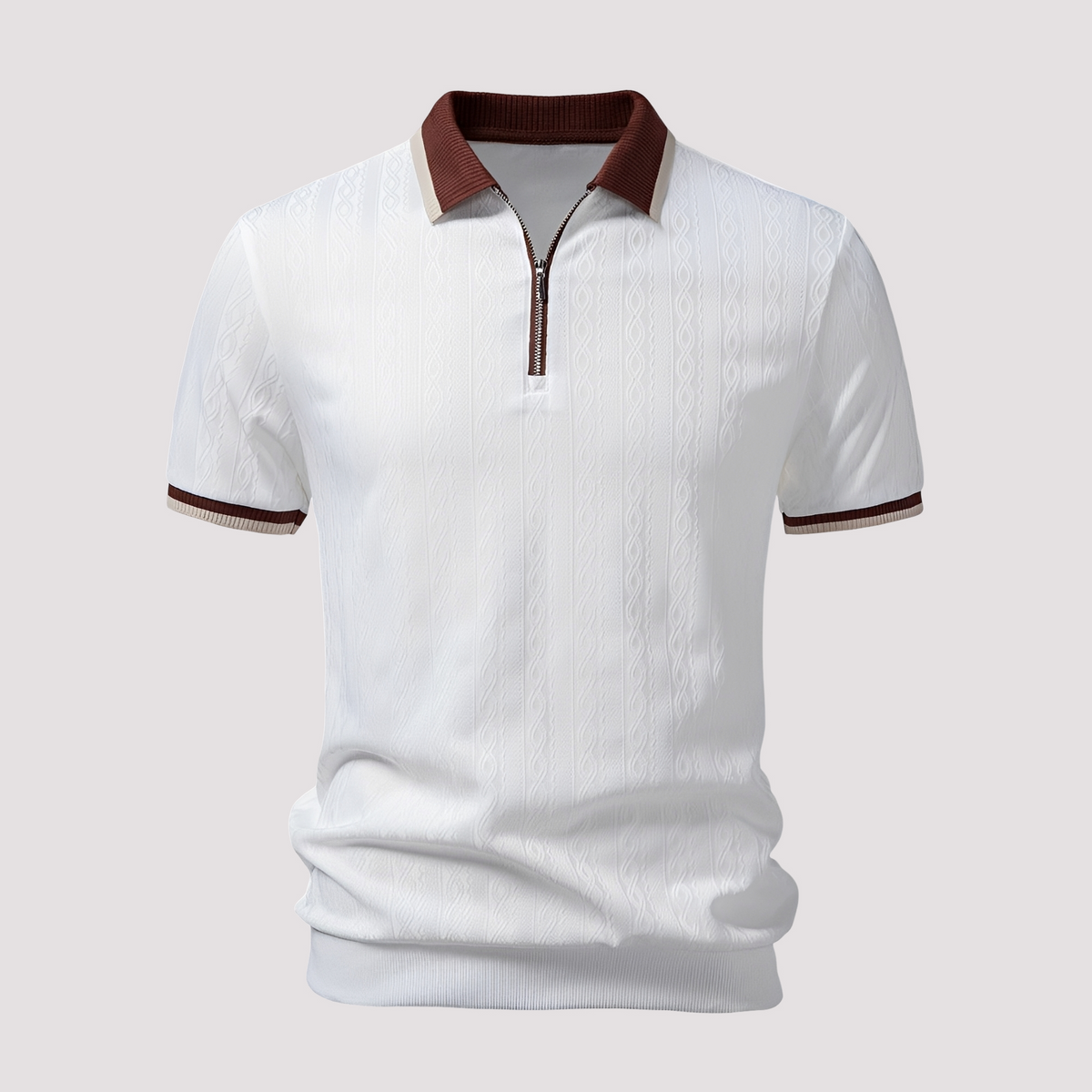 Bryn - Stylishes Zip-Poloshirt