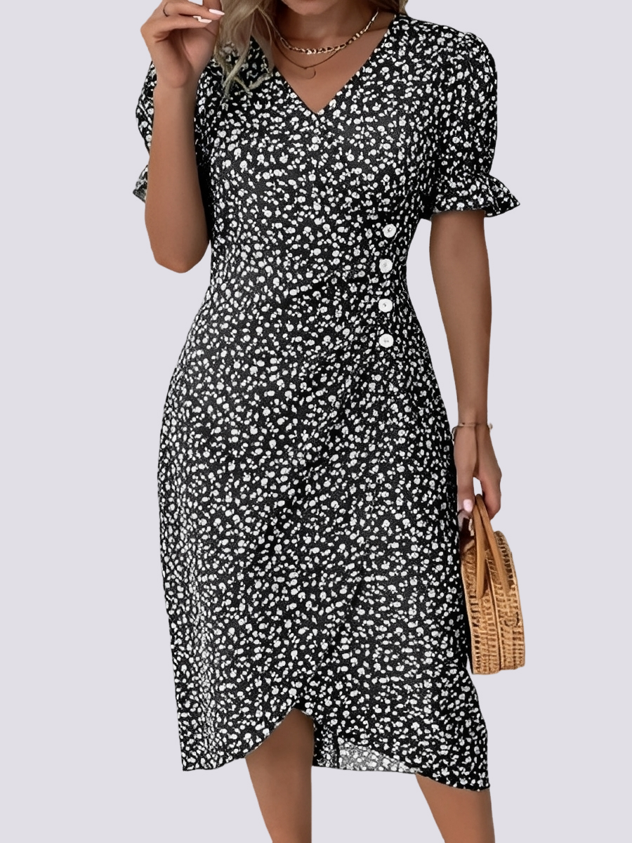 Fannie - Elegantes Kleid mit Blumenmuster für Frauen