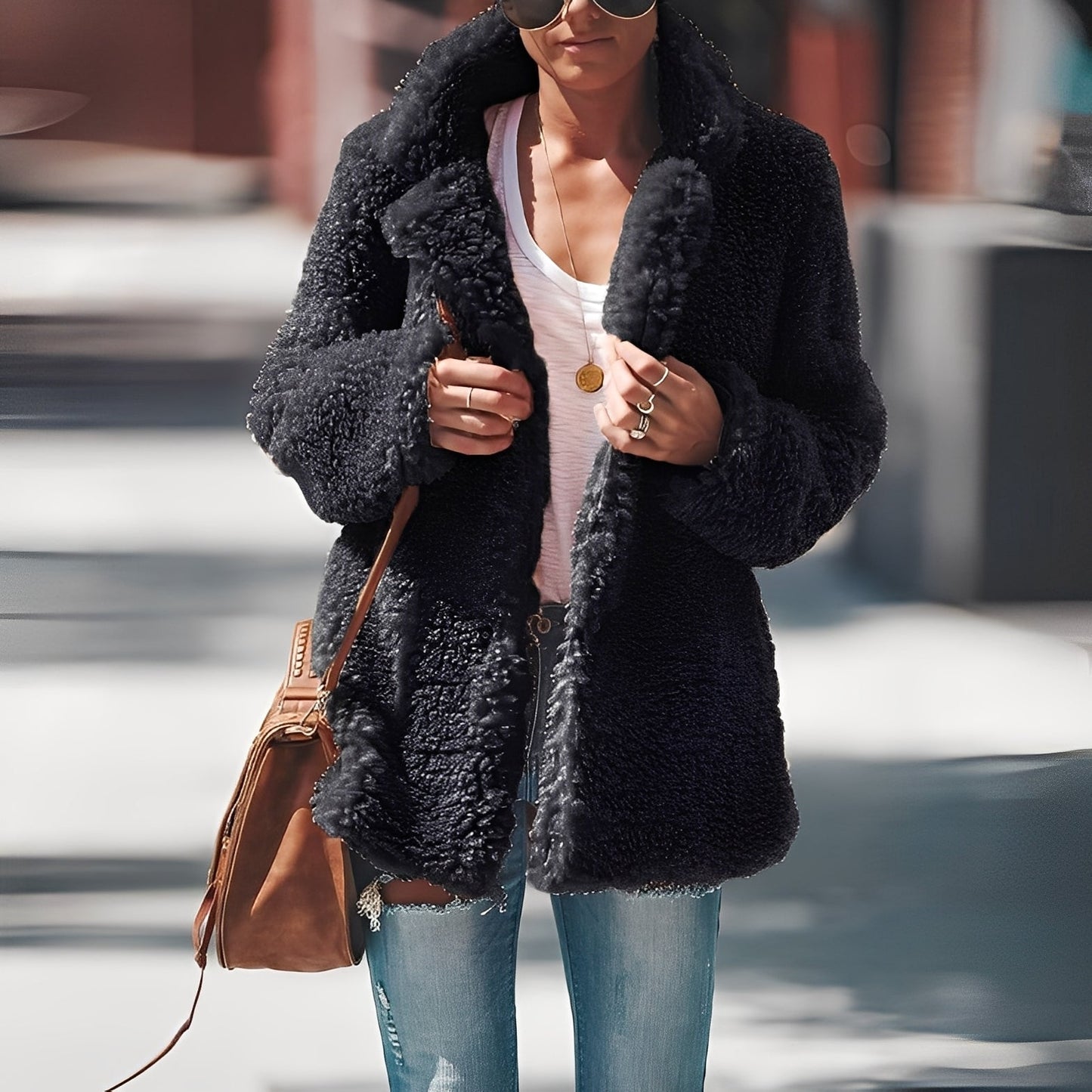 Catharine - Stylische, dicke Fleecejacke für Damen