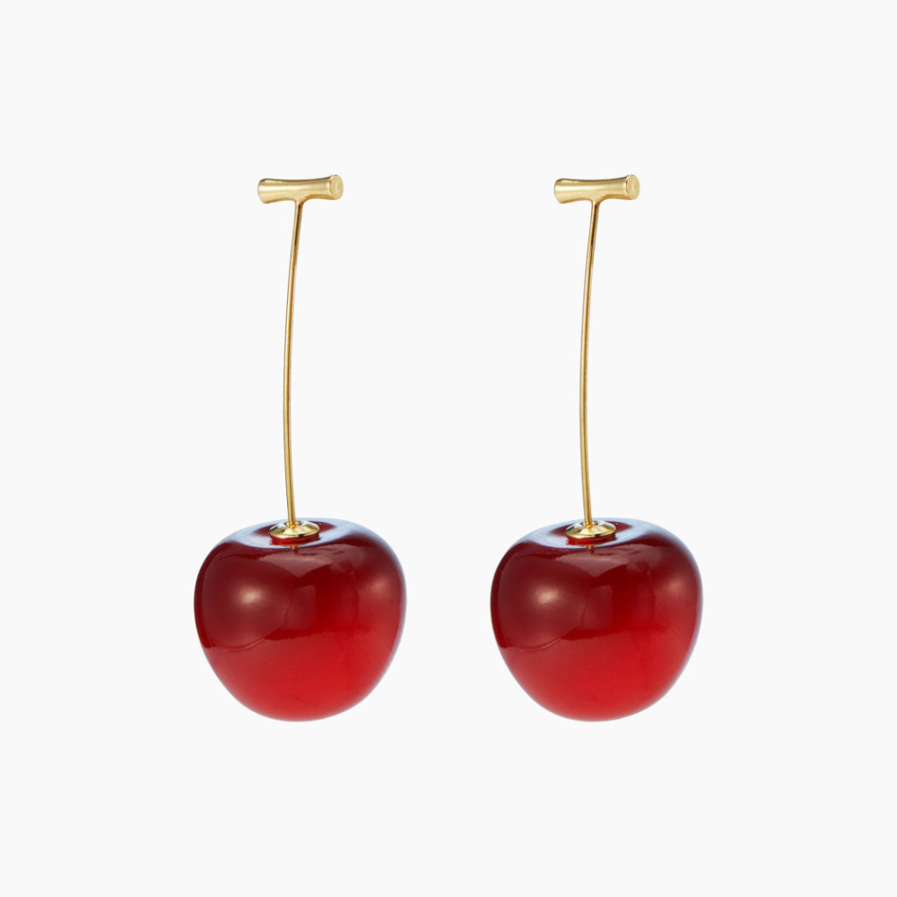 Rote Kirsch-Ohrringe - Ultraleichte Kirsch-Ohrringe