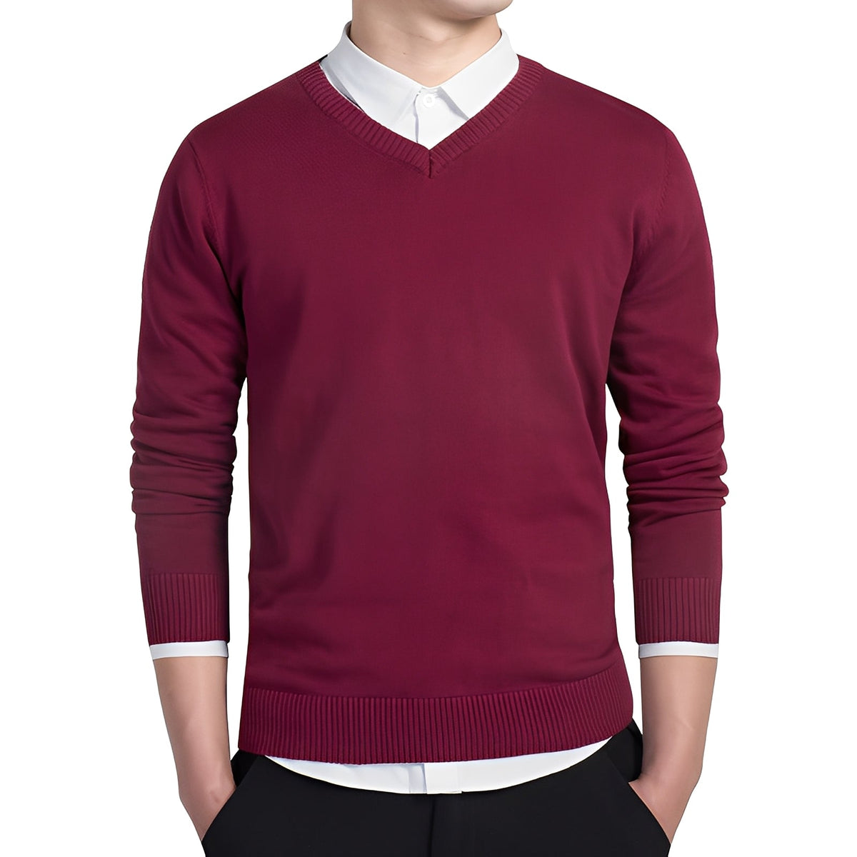 Tom - Bequemer V-Ausschnitt-Sweater