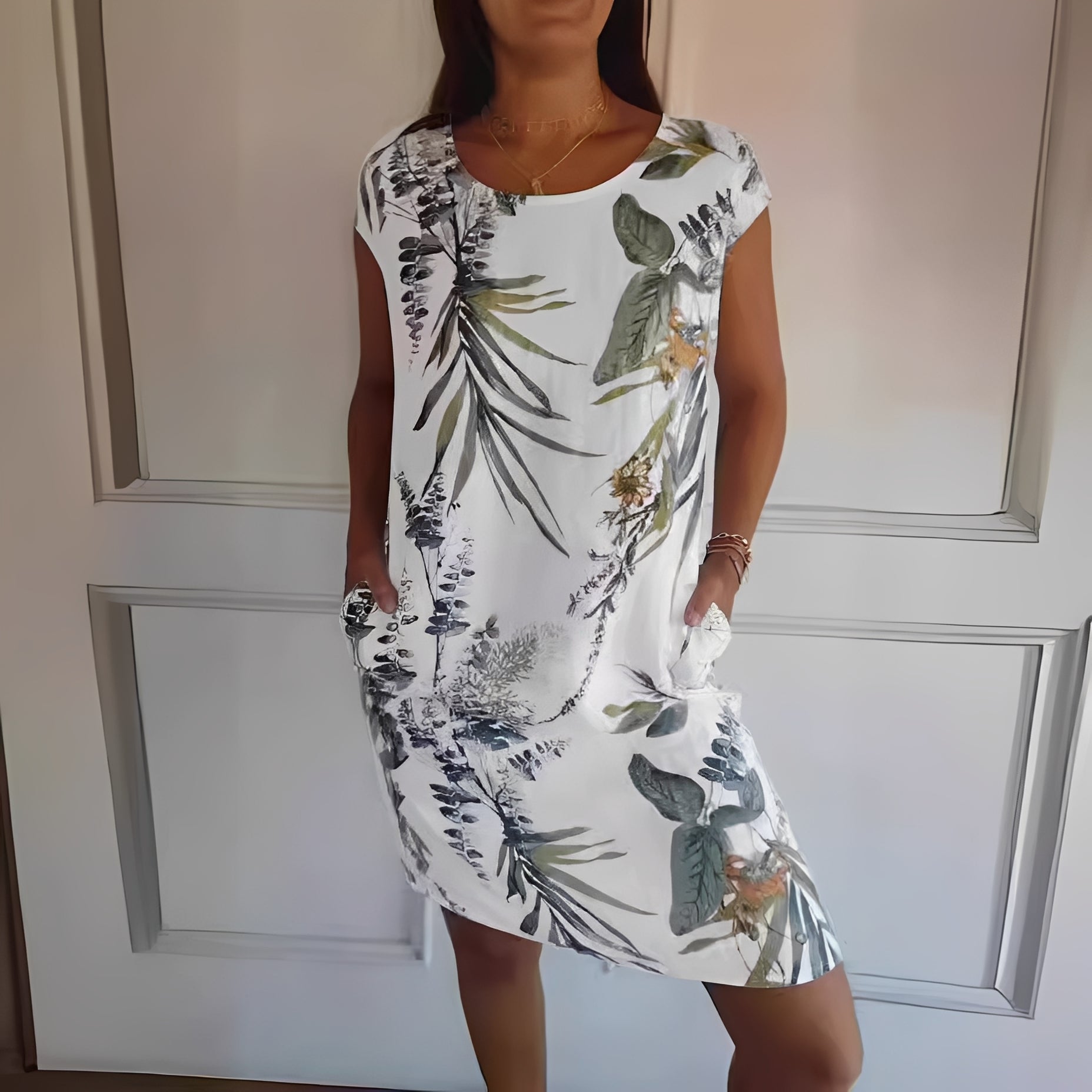 Katherine - Lockeres Kleid mit Druck für Frauen