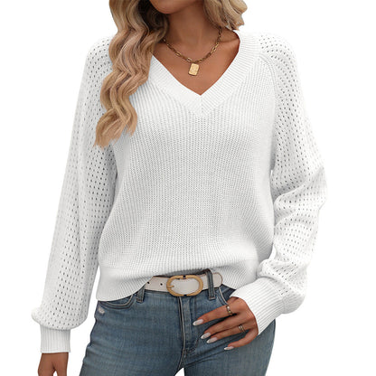 Poppy - Eleganter Pullover mit V-Ausschnitt für Frauen