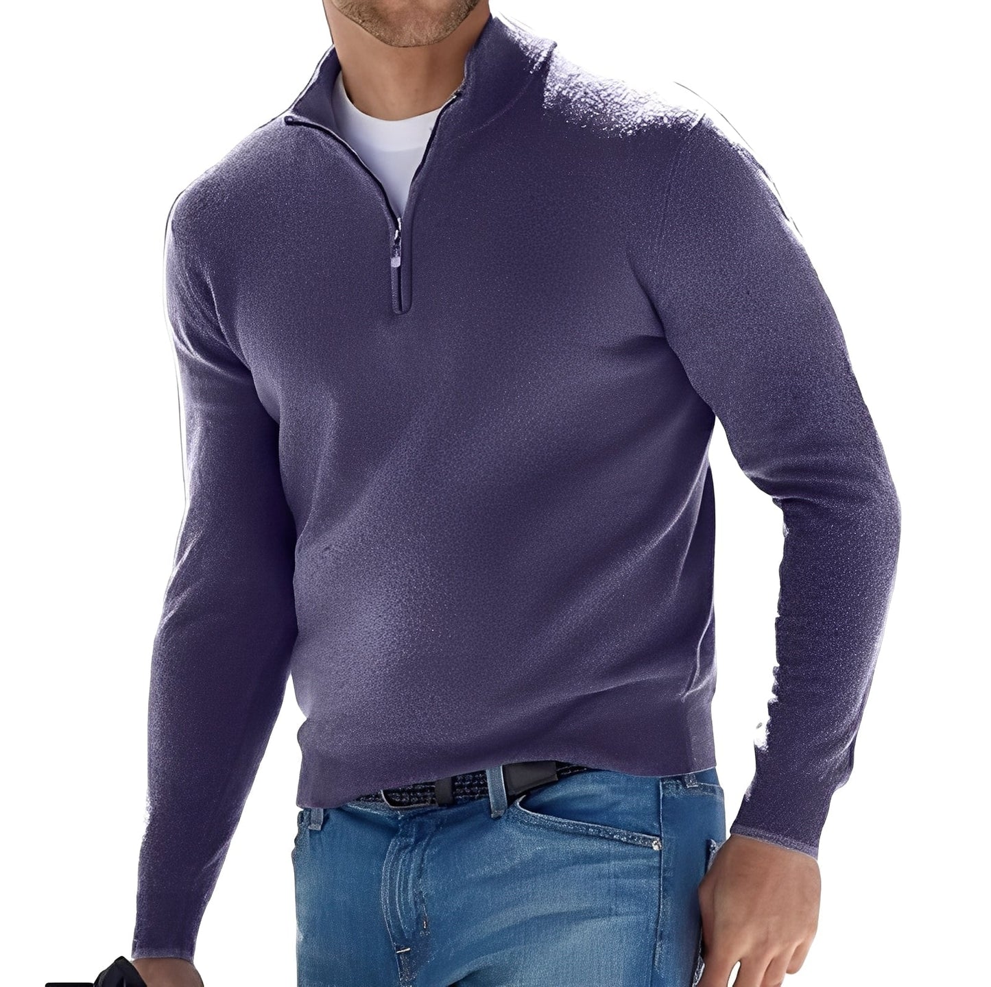 Ralph - Bequemer Herrenpullover mit Reißverschluss