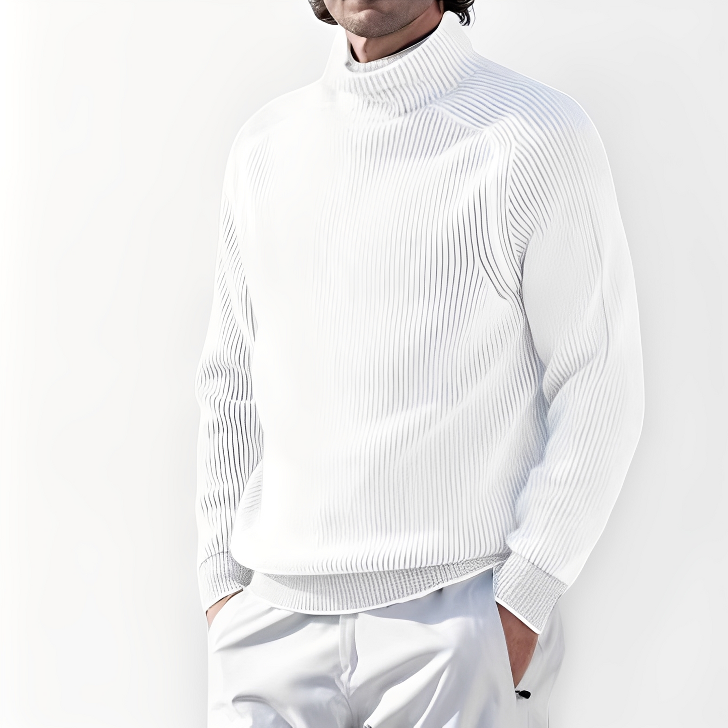 Jarrett – Herrenpullover mit hohem Kragen