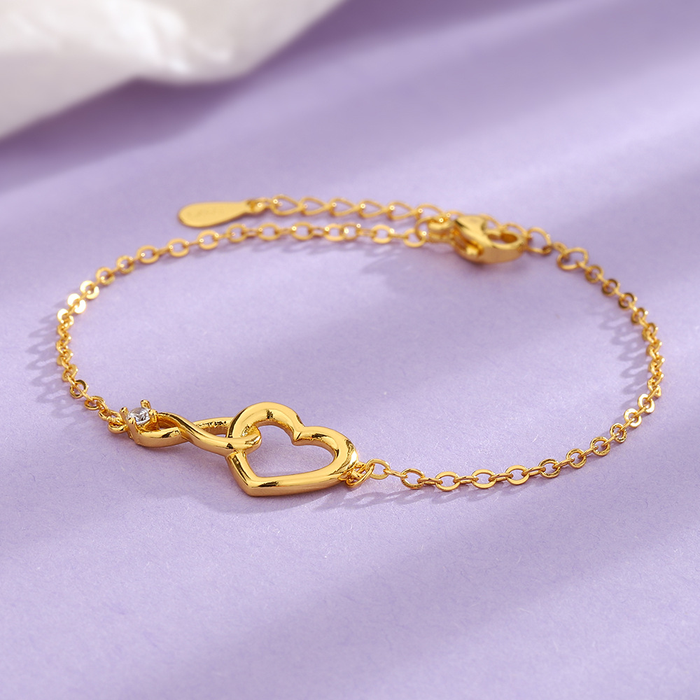 Ewiges Herzarmband - Zartes CZ-Armband