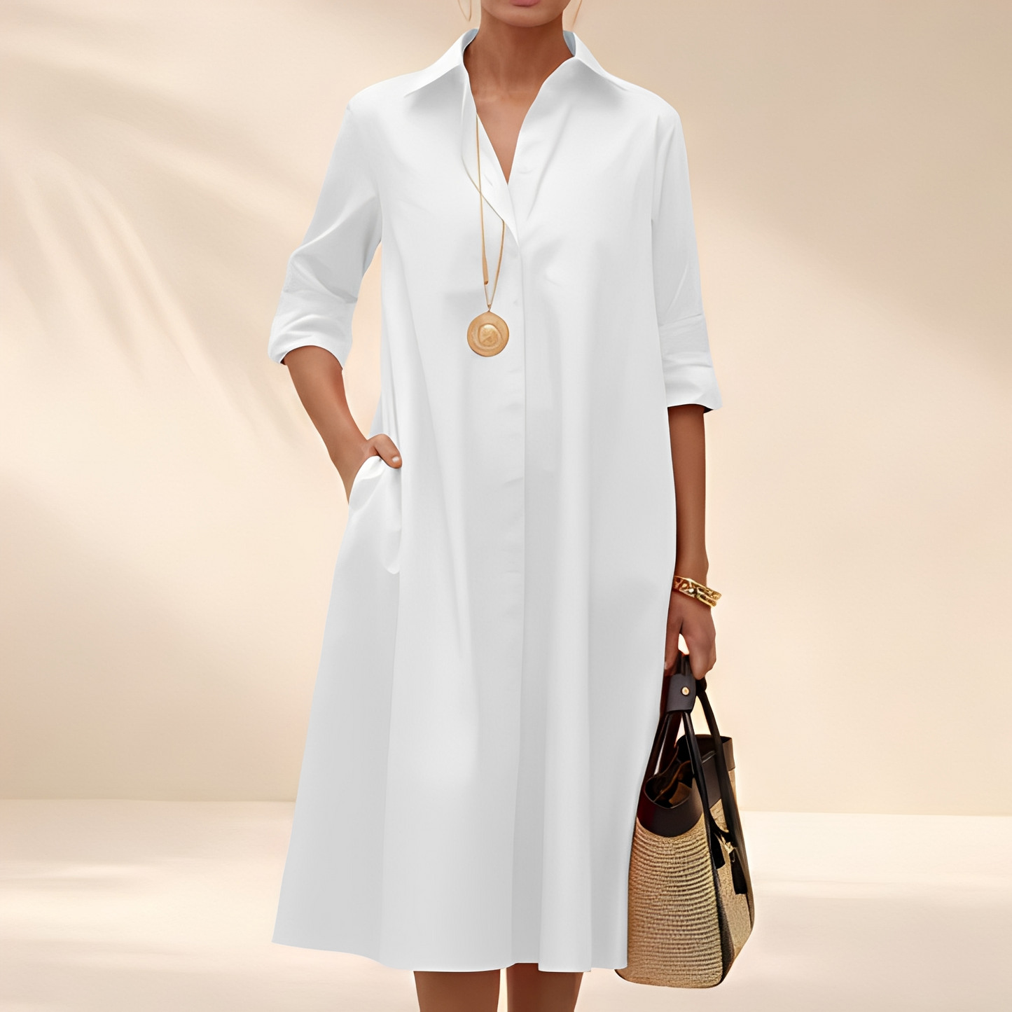 Eljenne - Fließendes Hemdkleid für Frauen