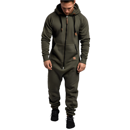 Benson – Bequemer Fleece-Overall für Herren mit Kapuze
