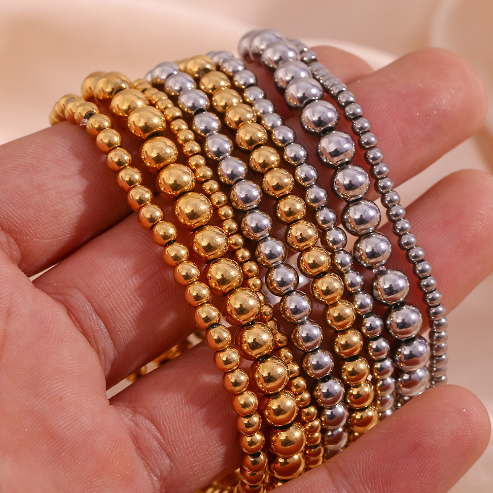 Crea - Stilvolles stapelbares goldenes Metallarmband (4mm)
