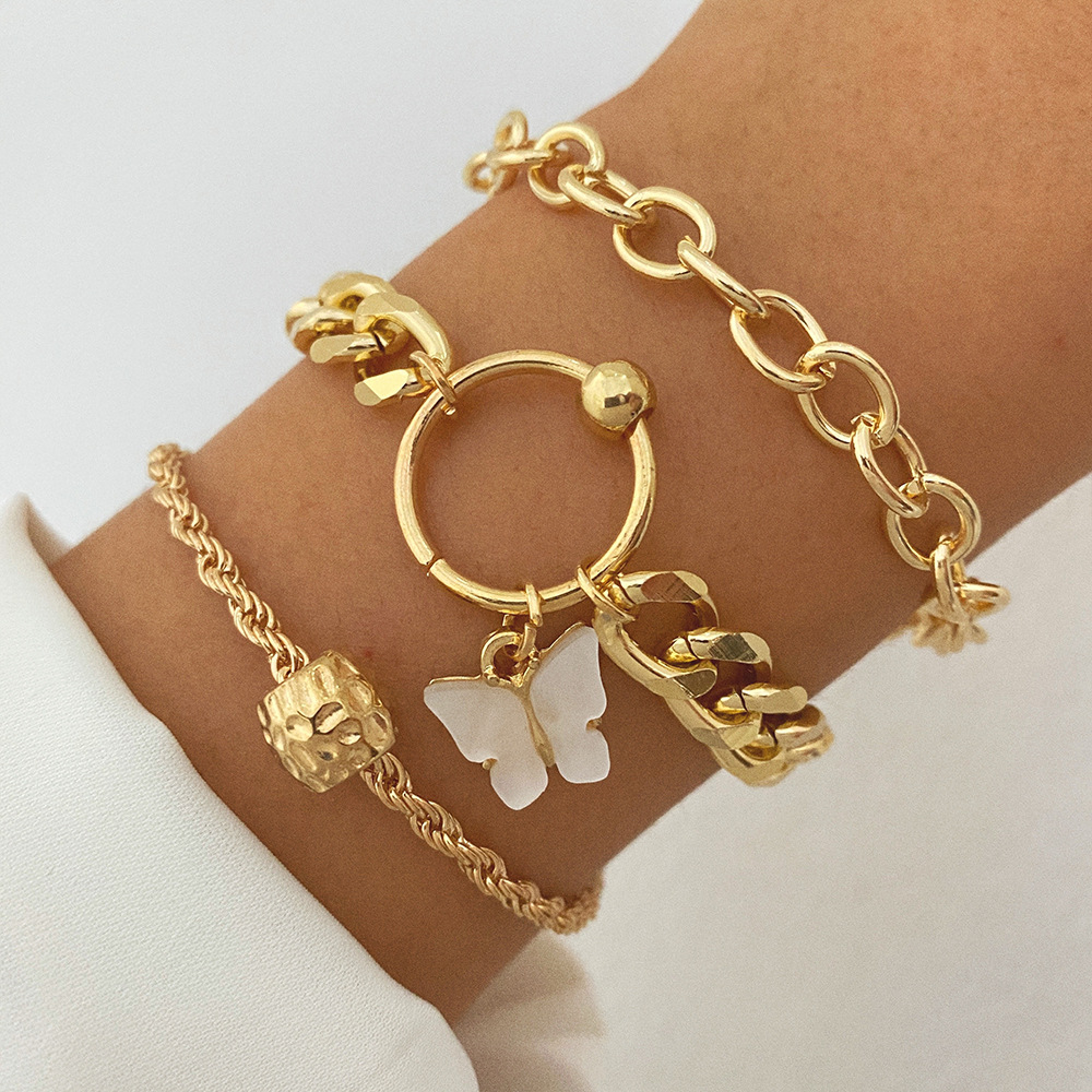 18K Goldarmband - Armbandset für Mädchen in Gold