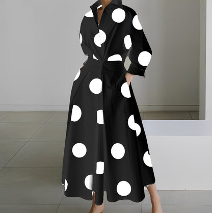 Martha - Elegantes Hemdkleid mit abstraktem Muster für Frauen