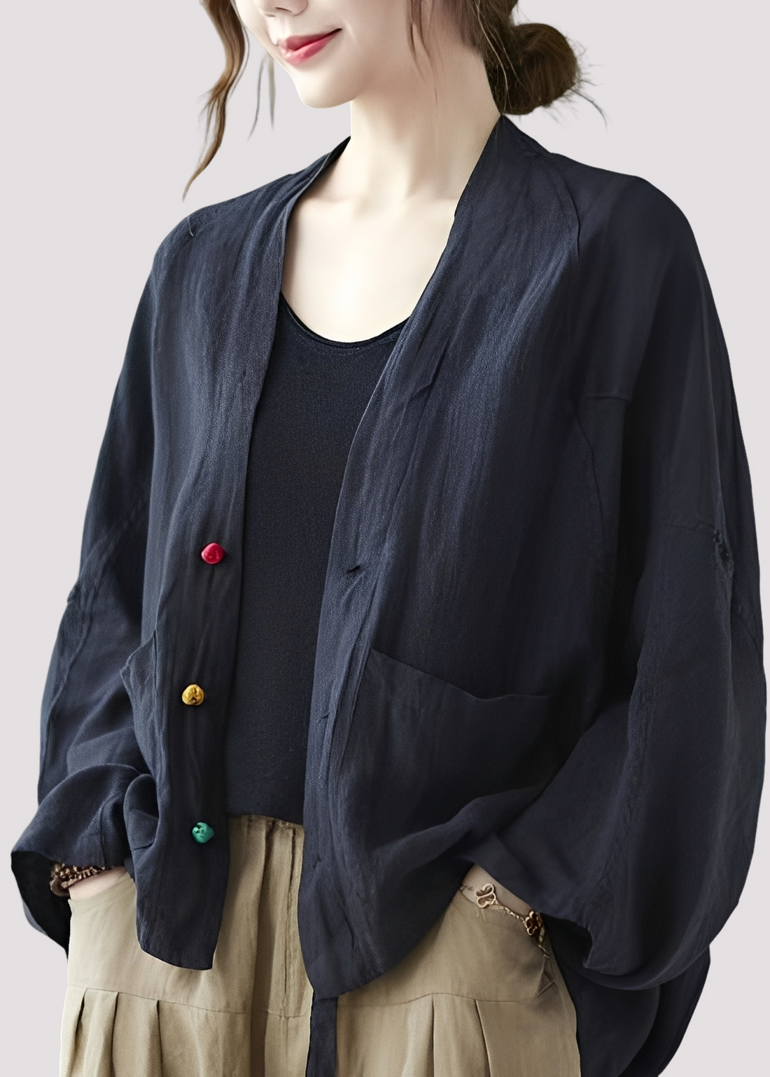 Tilly - Locker geschnittener und lässiger Cardigan mit Taschen für Damen