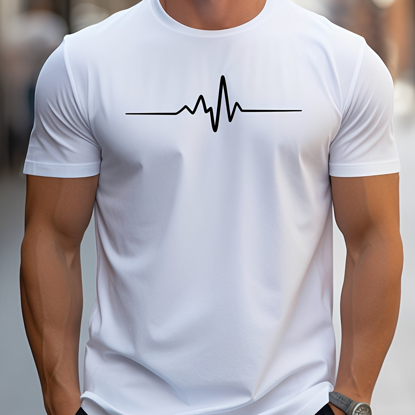 Russell - Bedrucktes Slim-Fit-T-Shirt für Männer