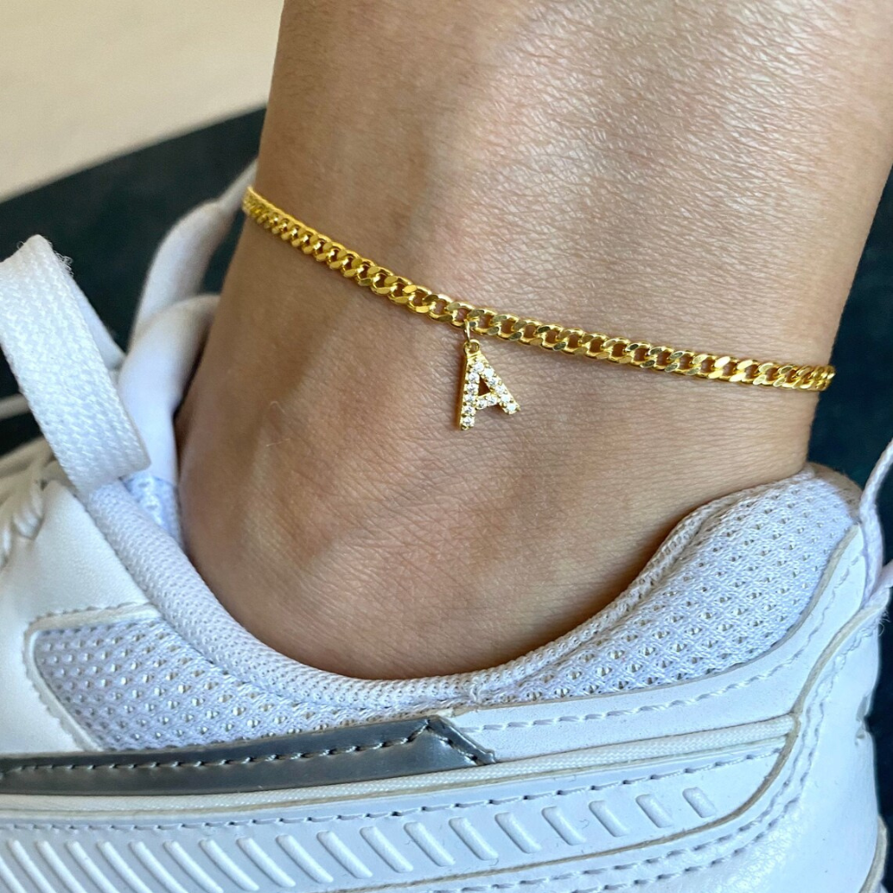 Initialen Knöchel - Knöchelarmband mit deiner Initiale