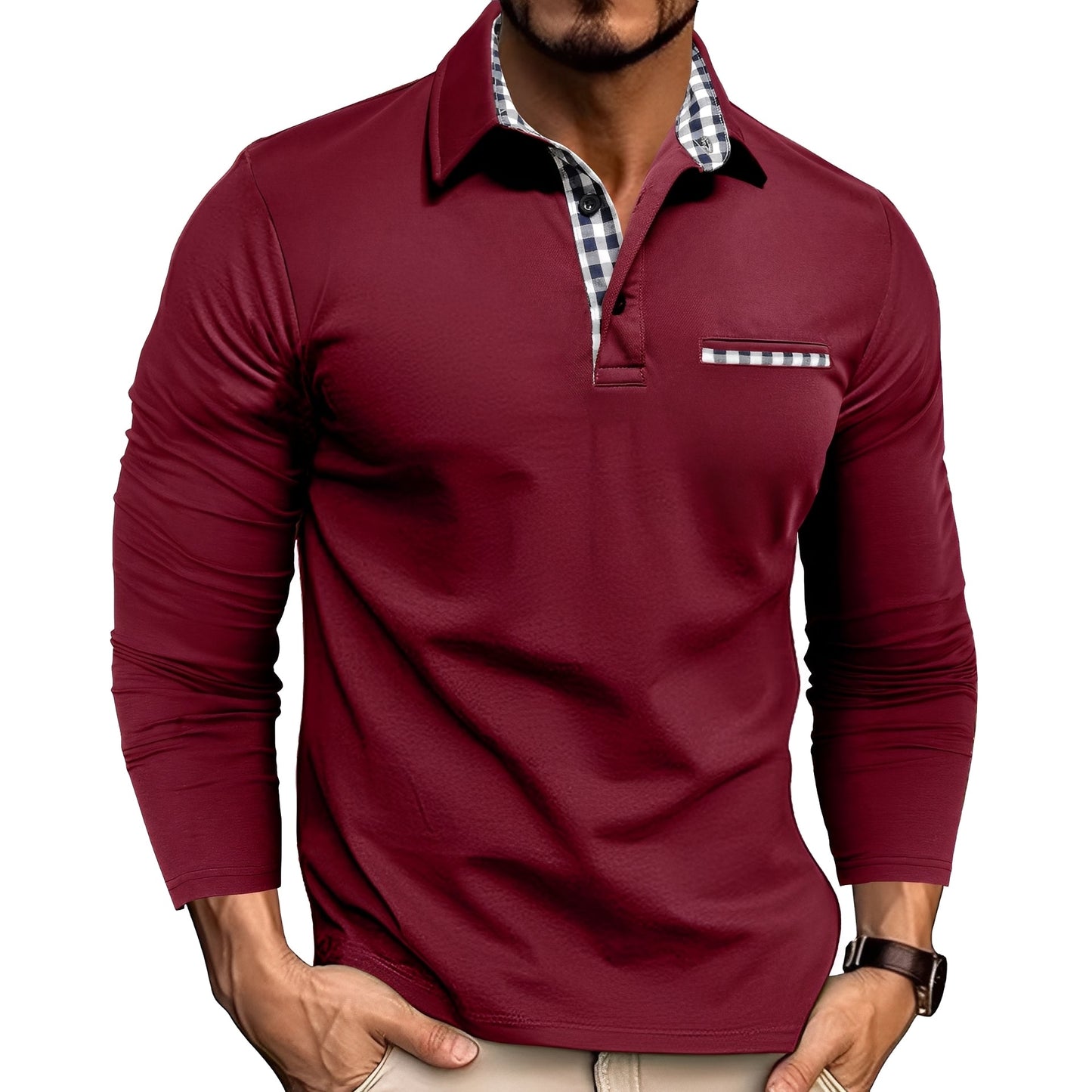 Rupert - Komfortables Langarm-Poloshirt für Herren