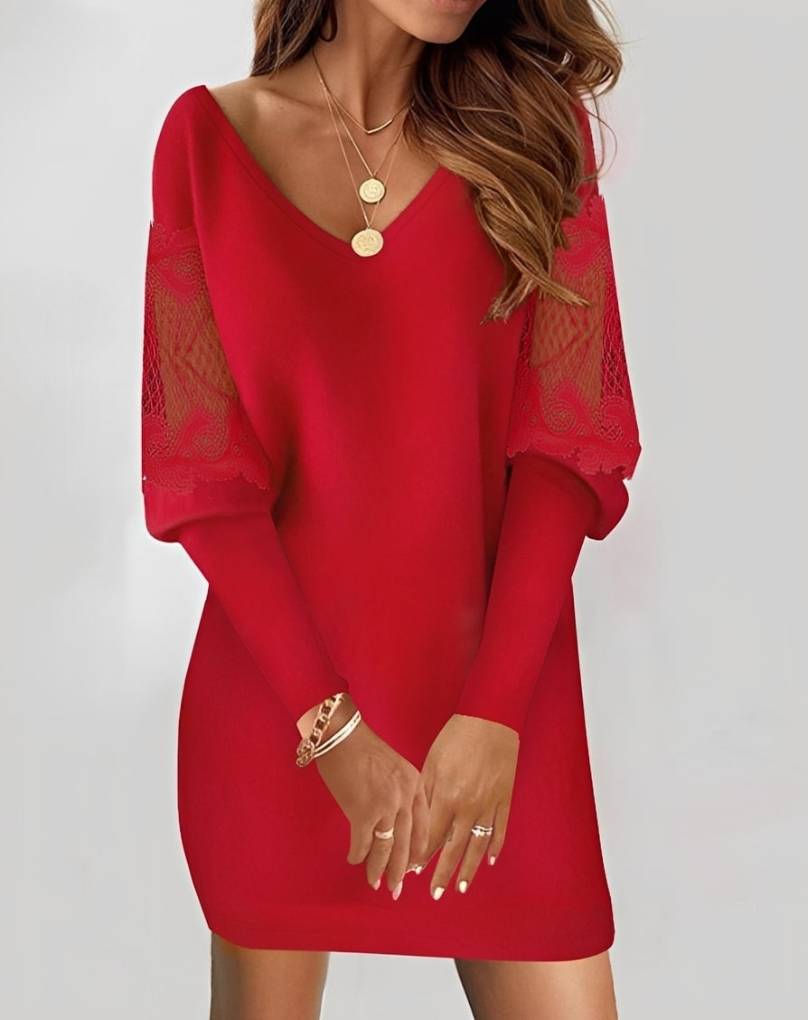 Gabriella - Kurzes elegantes Kleid mit langen Ärmeln für Damen