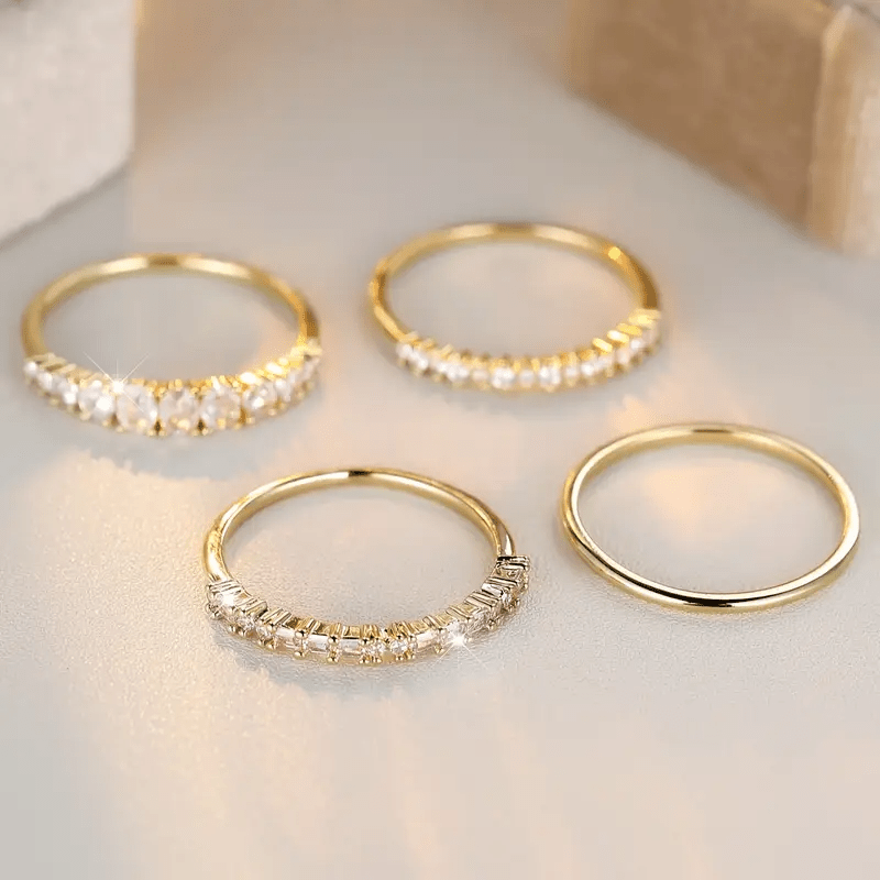 Elyna – Stilvolle goldene Ringe mit Zirkonia-Steinen