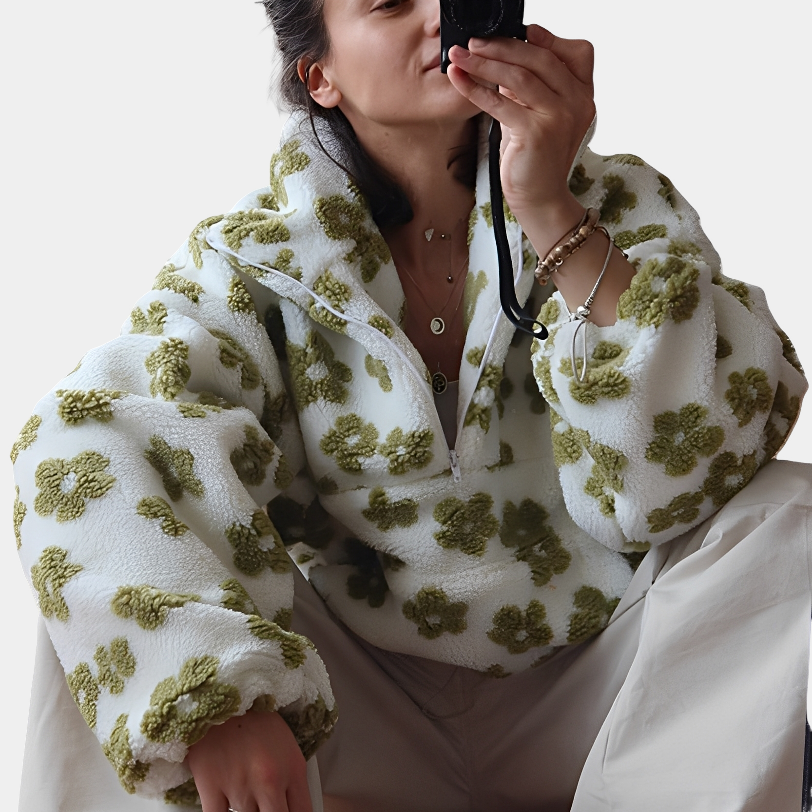 Elizabeth - Stilvoller Pullover mit Blumenmuster