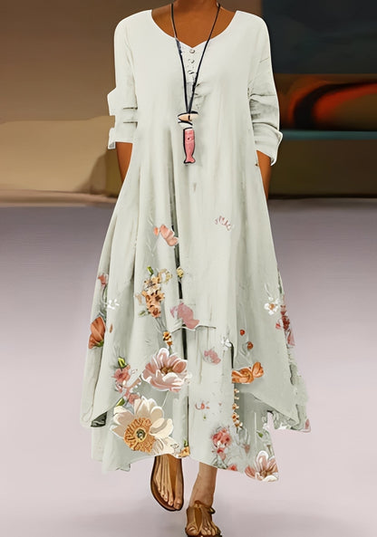Schön - Elegantes und fließendes Kleid mit Muster für Frauen