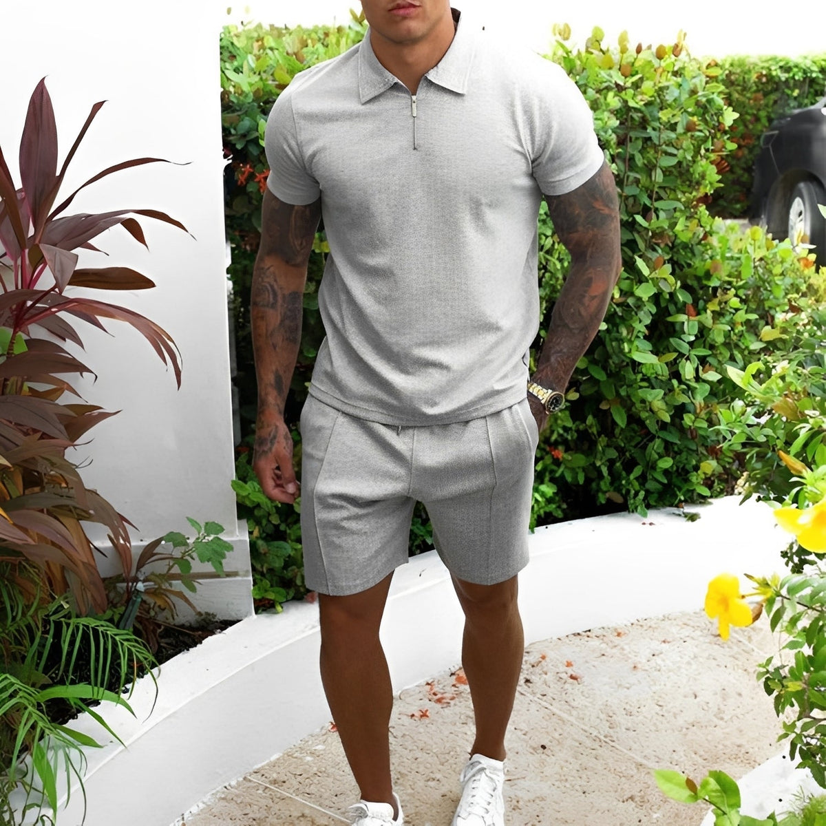 Richard - Ensemble Polo und Shorts lässig für Herren