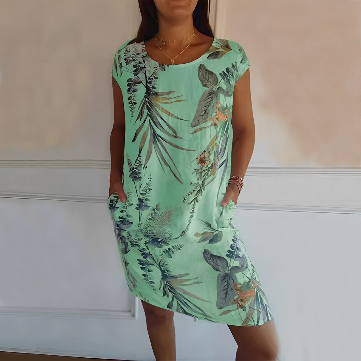 Katherine - Lockeres Kleid mit Druck für Frauen