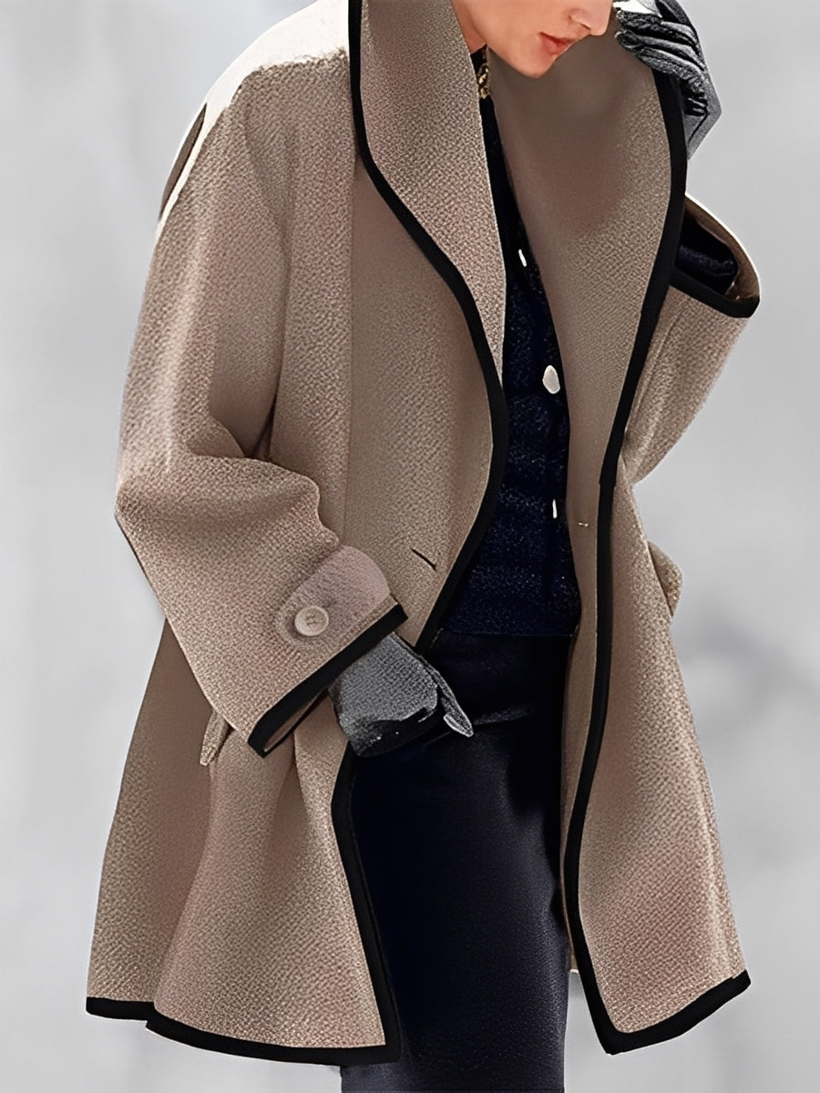 Mikayla - Warme Damen-Wolljacke mit Kapuze
