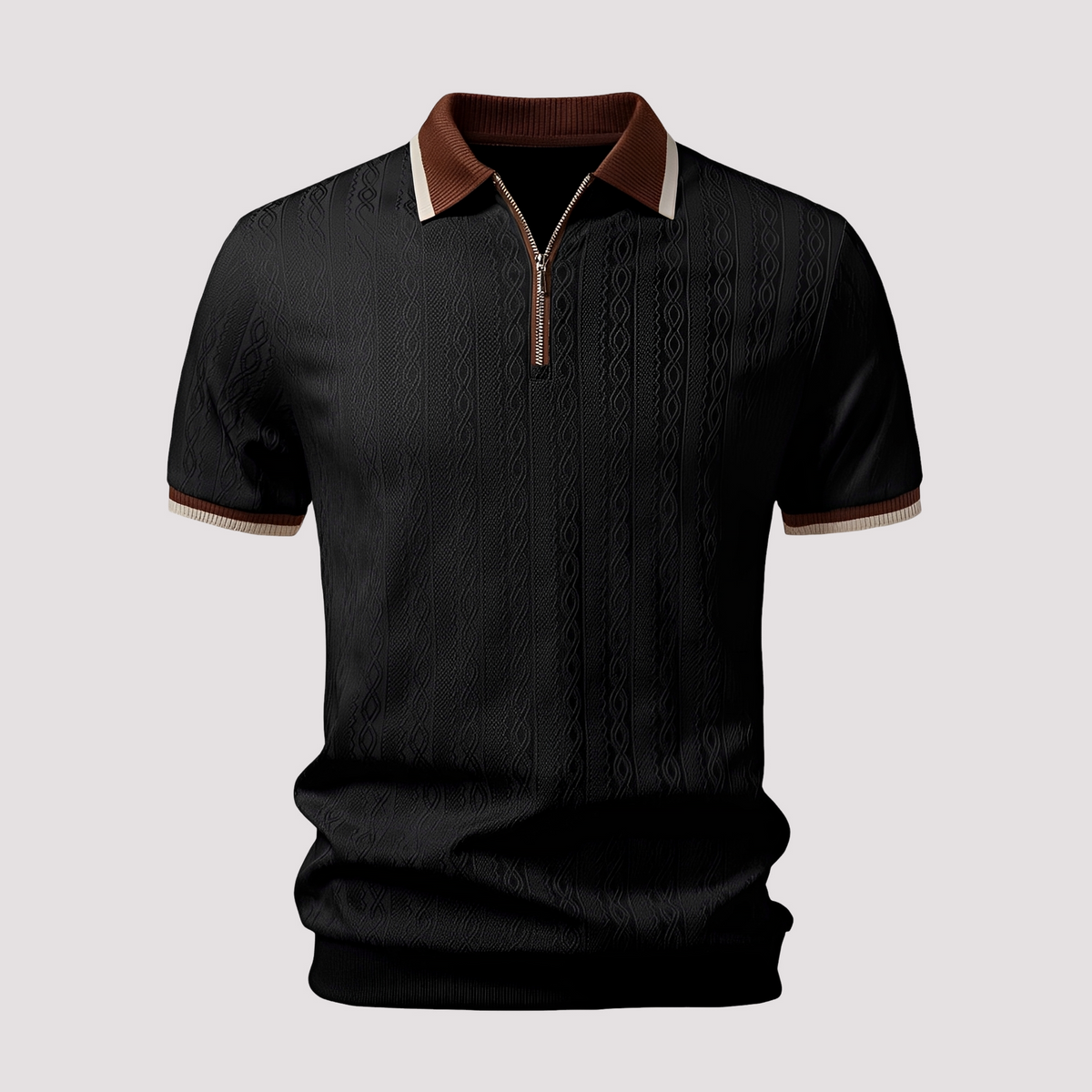 Bryn - Stylishes Zip-Poloshirt