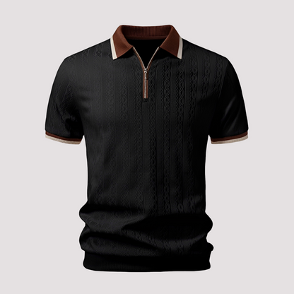 Bryn - Stylishes Zip-Poloshirt