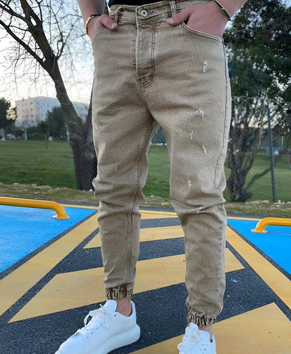 Andre - Schlanke, schicke Jeans mit Rissen für Männer