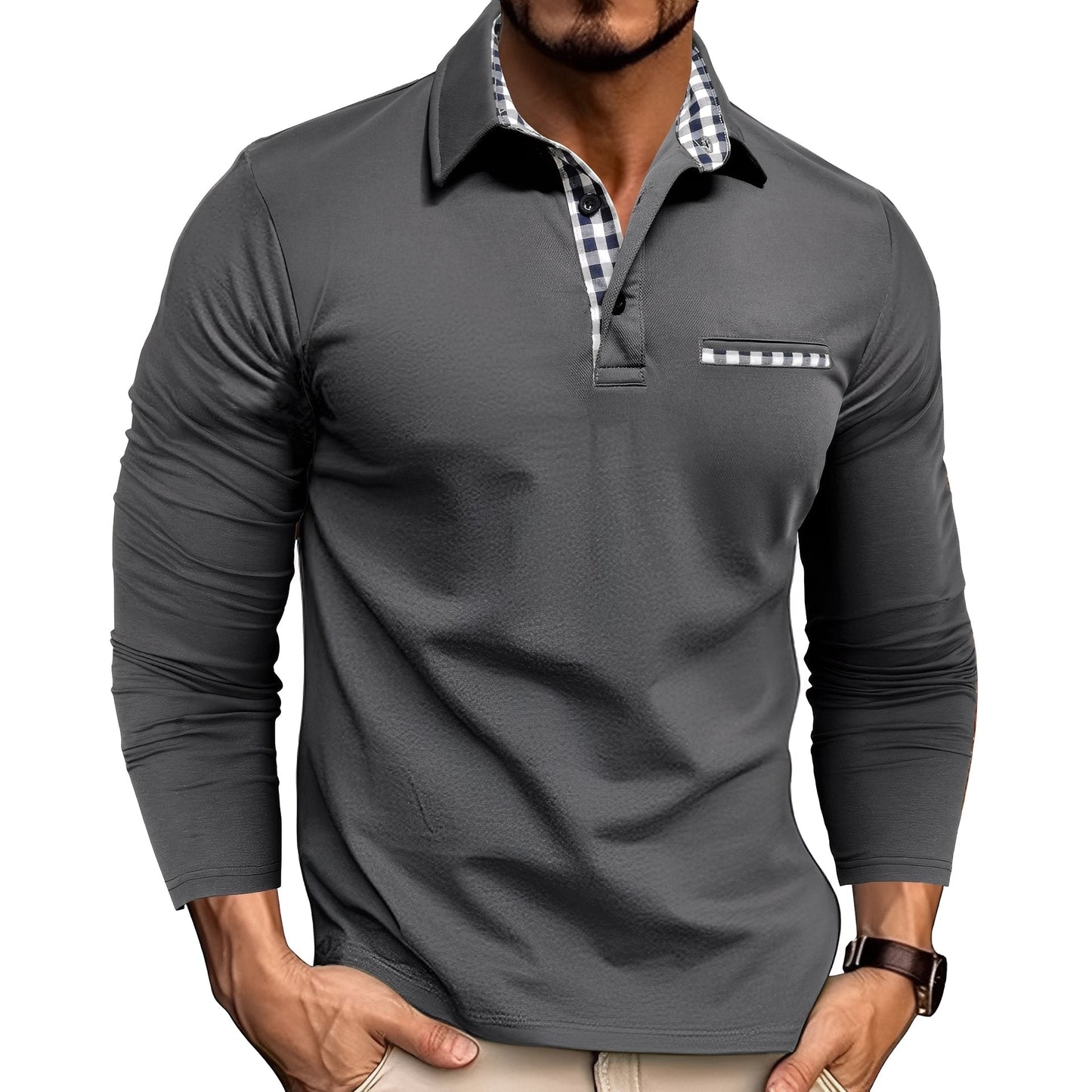 Rupert - Komfortables Langarm-Poloshirt für Herren