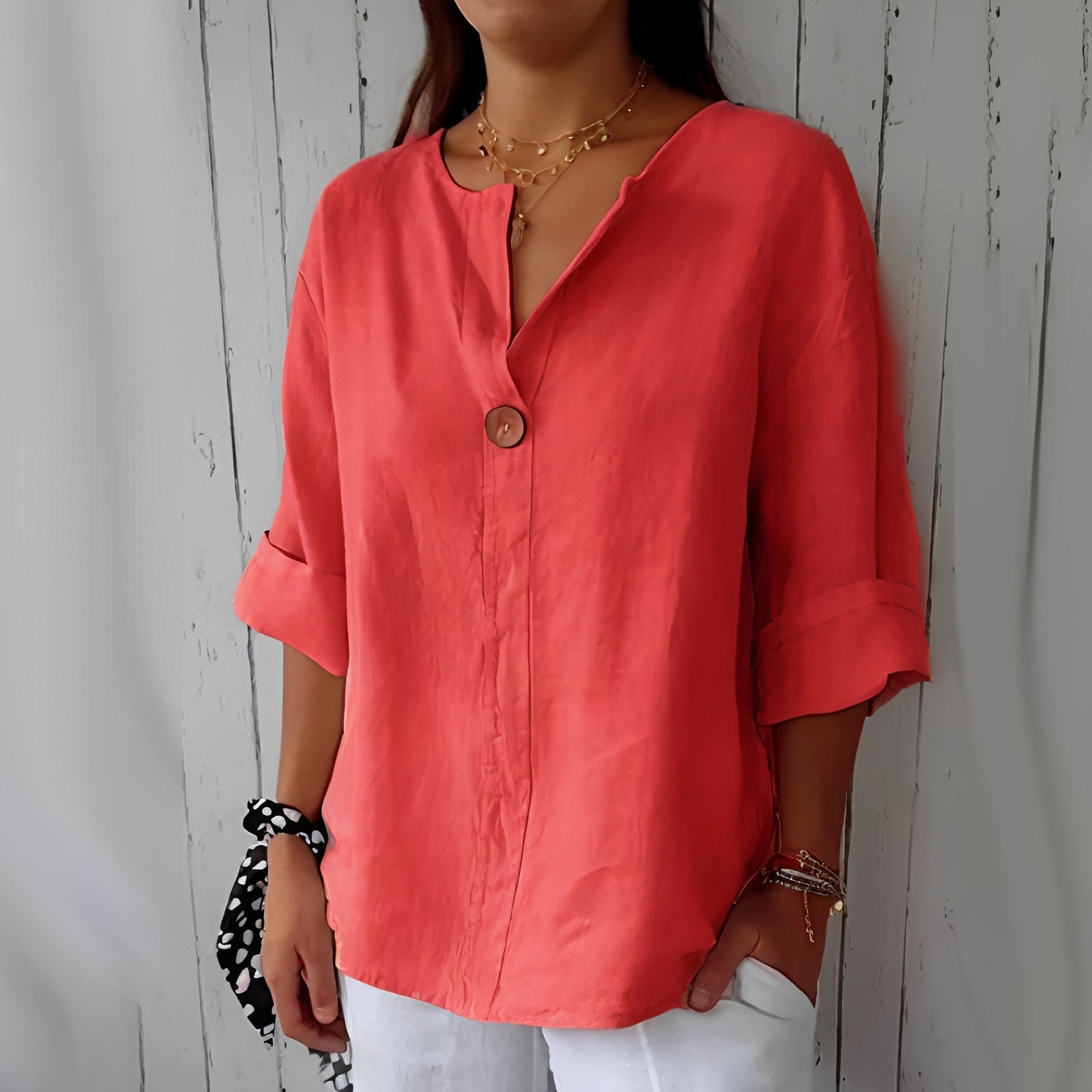 Stephanie - Lockere und weite Bluse für Frauen