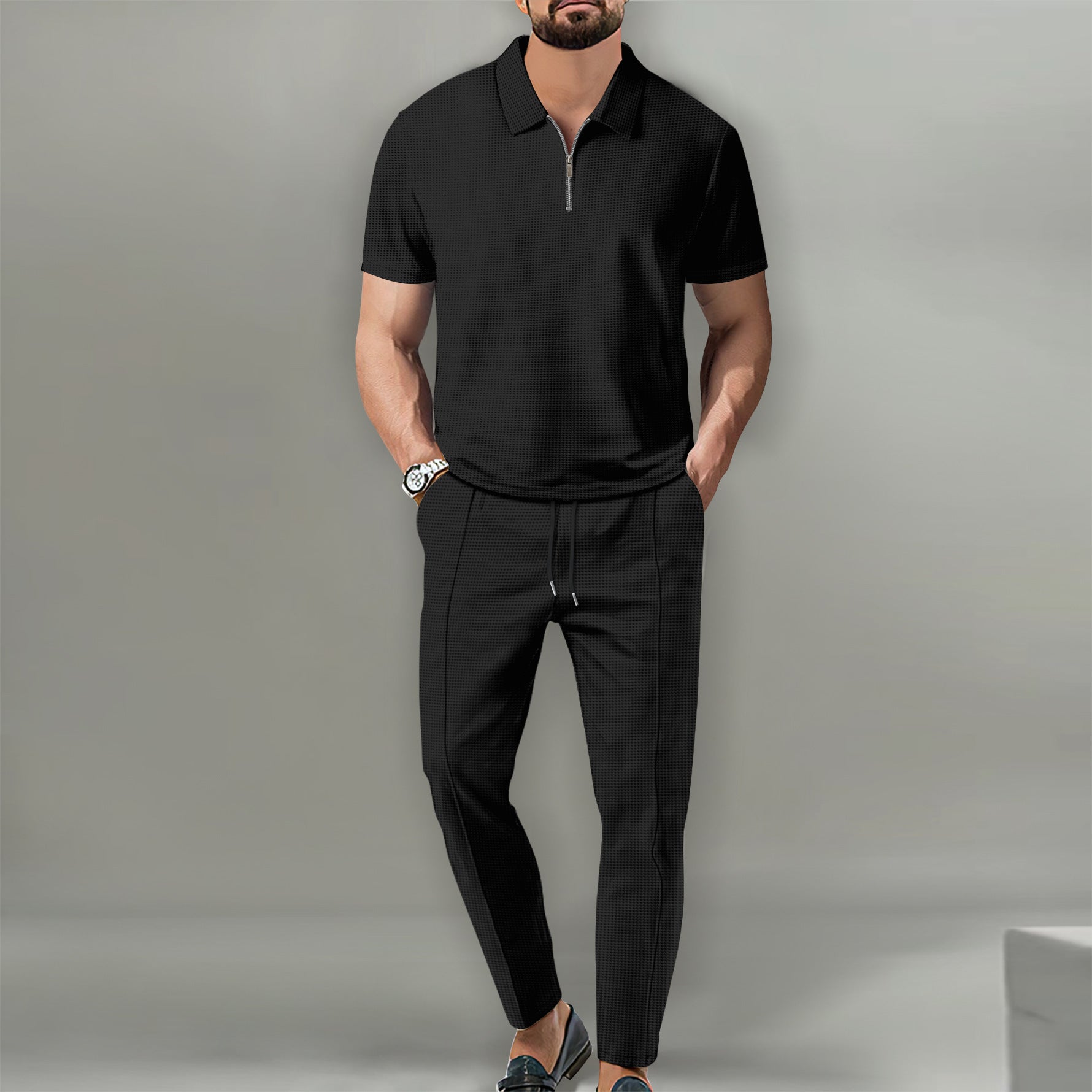 Charles - Elegantes Waffelset für Herren