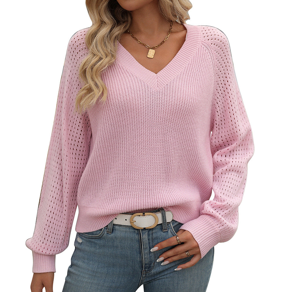 Poppy - Eleganter Pullover mit V-Ausschnitt für Frauen