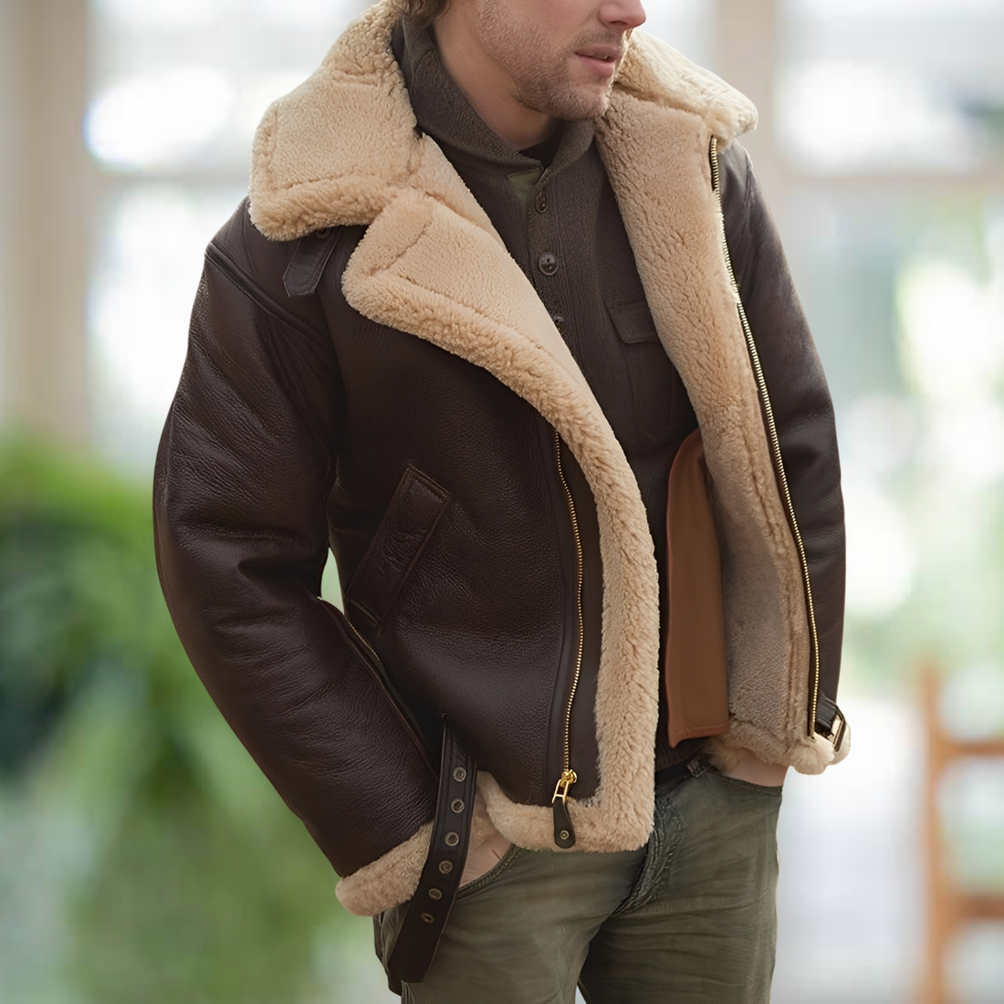 Leandro – Robuste Herrenlederjacke