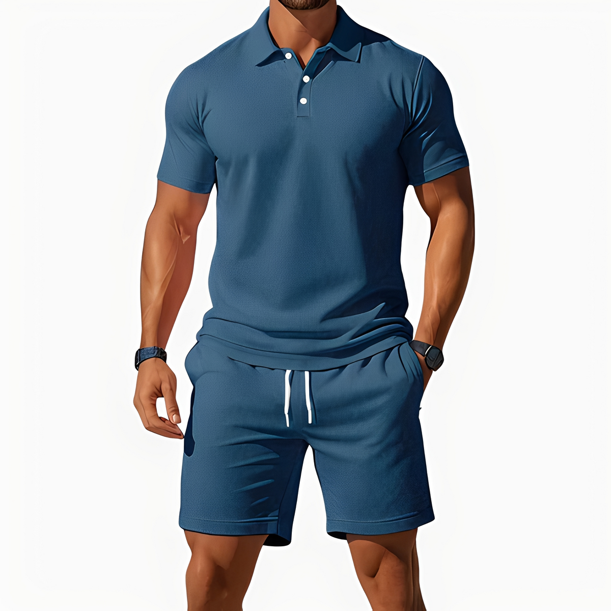 Aldrin - Ensemble Polo und Short Trend für Herren