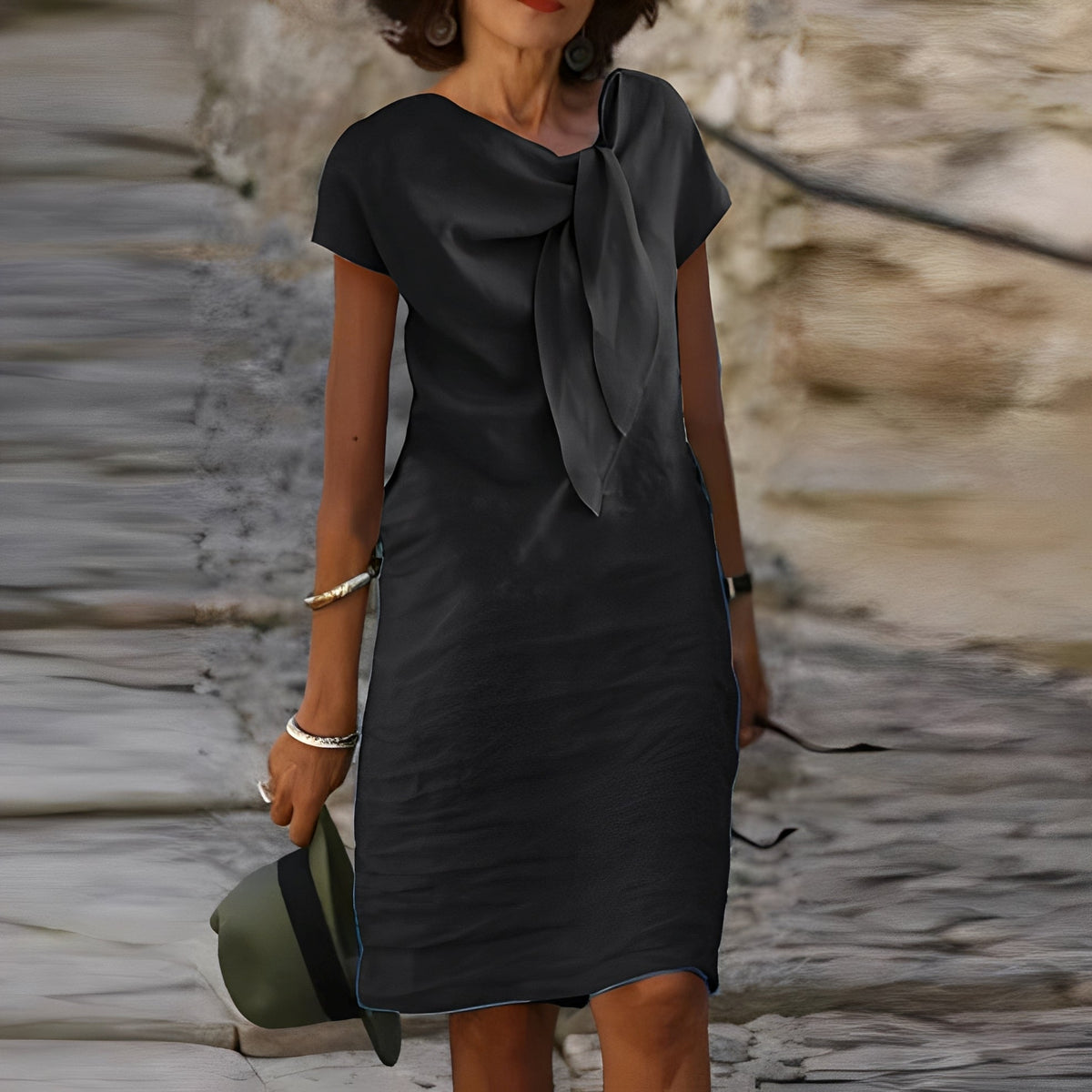 Hazel - Mini-Kleid eleganter Krawattenstil für Frauen