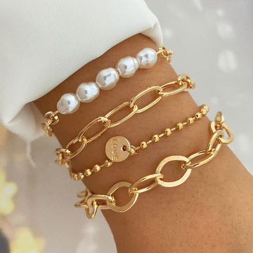 18K Goldarmband - Armbandset für Mädchen in Gold