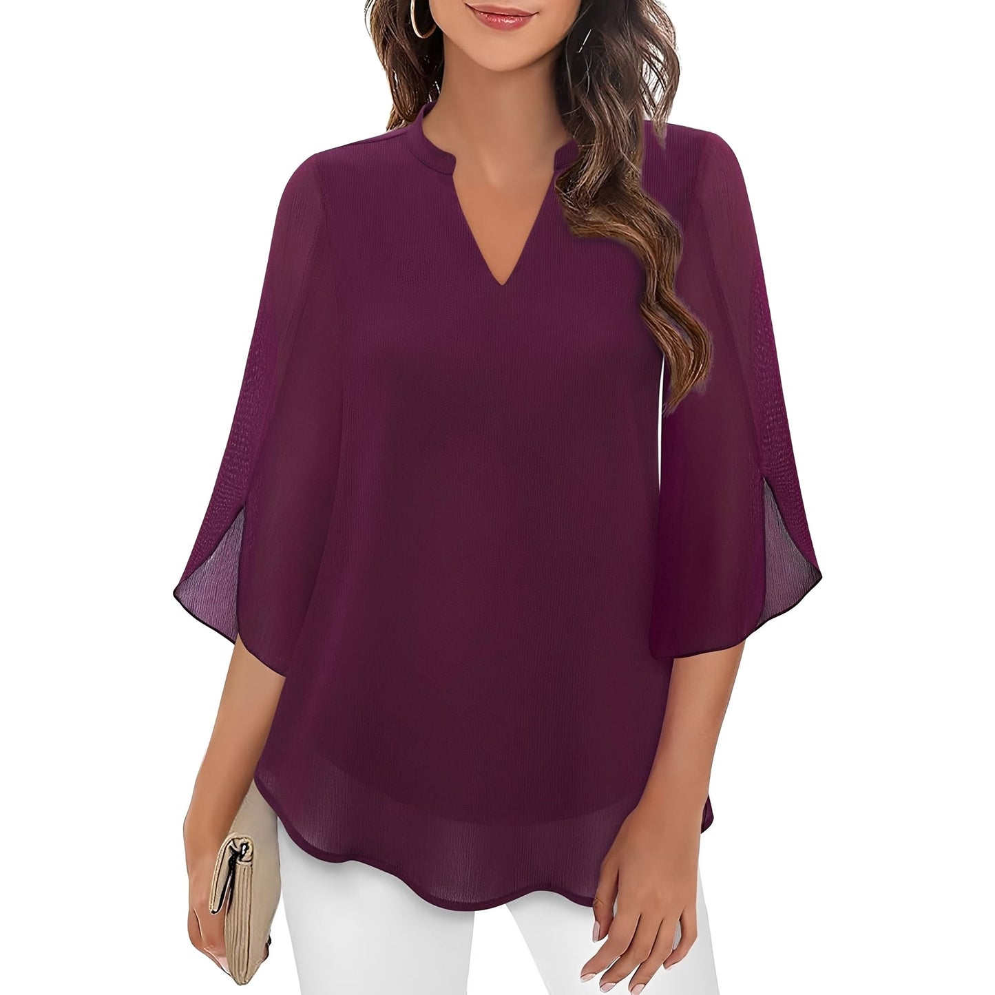 Vanessa - Bluse mit V-Ausschnitt für Damen
