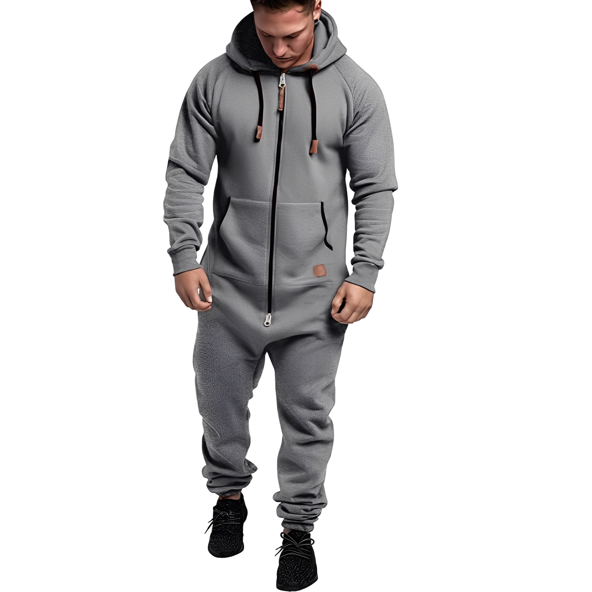 Benson – Bequemer Fleece-Overall für Herren mit Kapuze