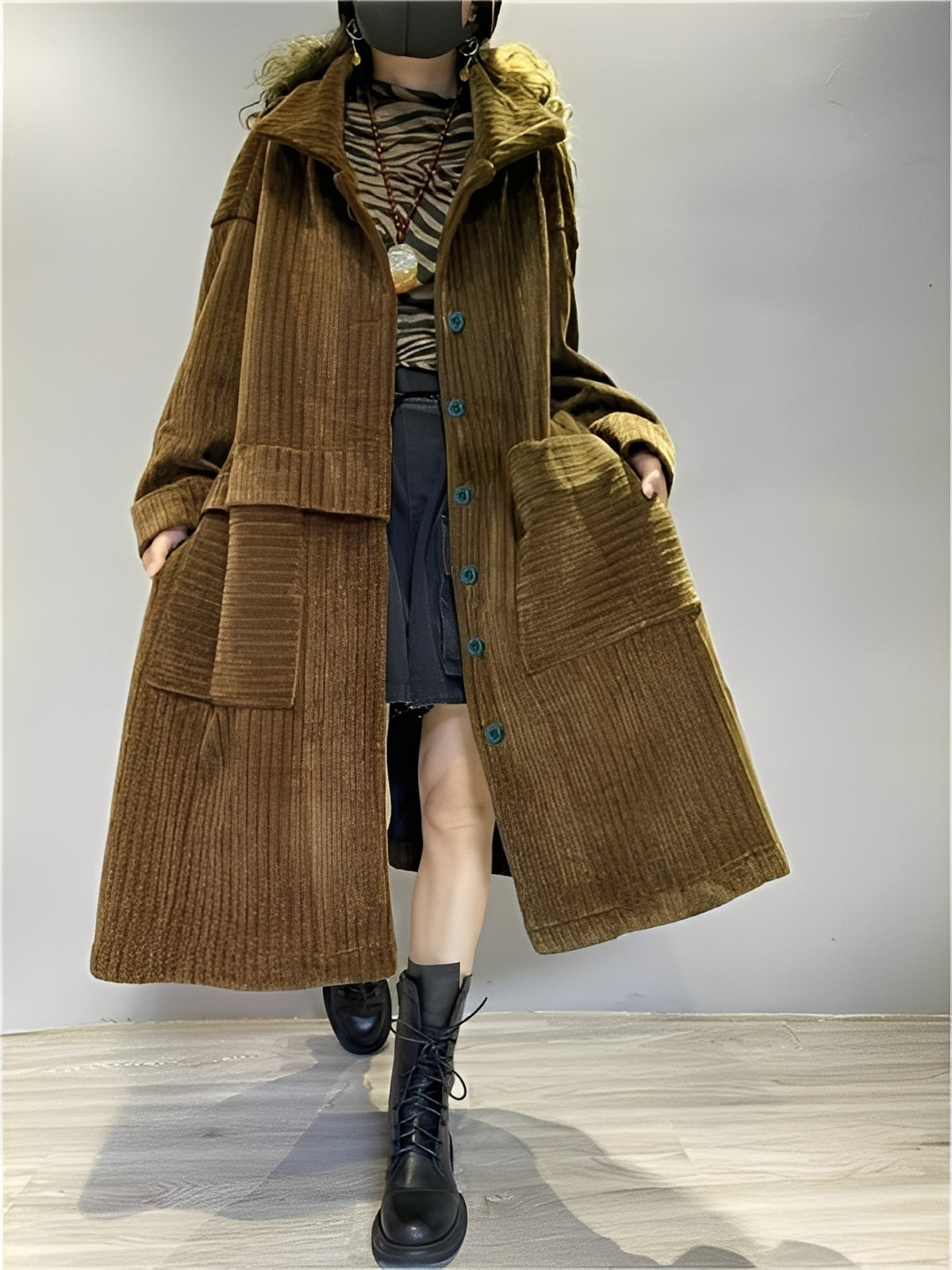 Alethea – Lange, bequeme Jacke mit Taschen für Damen
