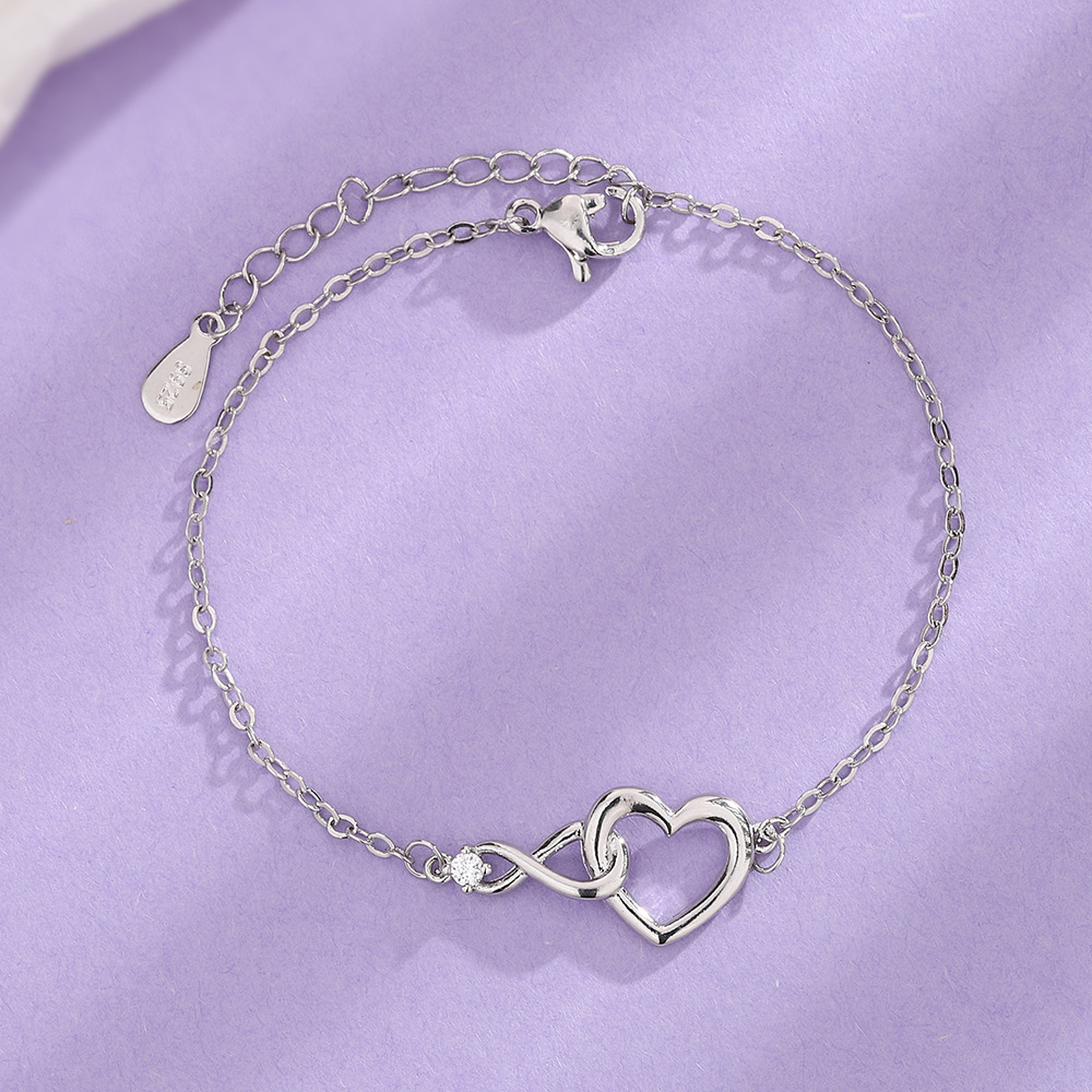 Ewiges Herzarmband - Zartes CZ-Armband
