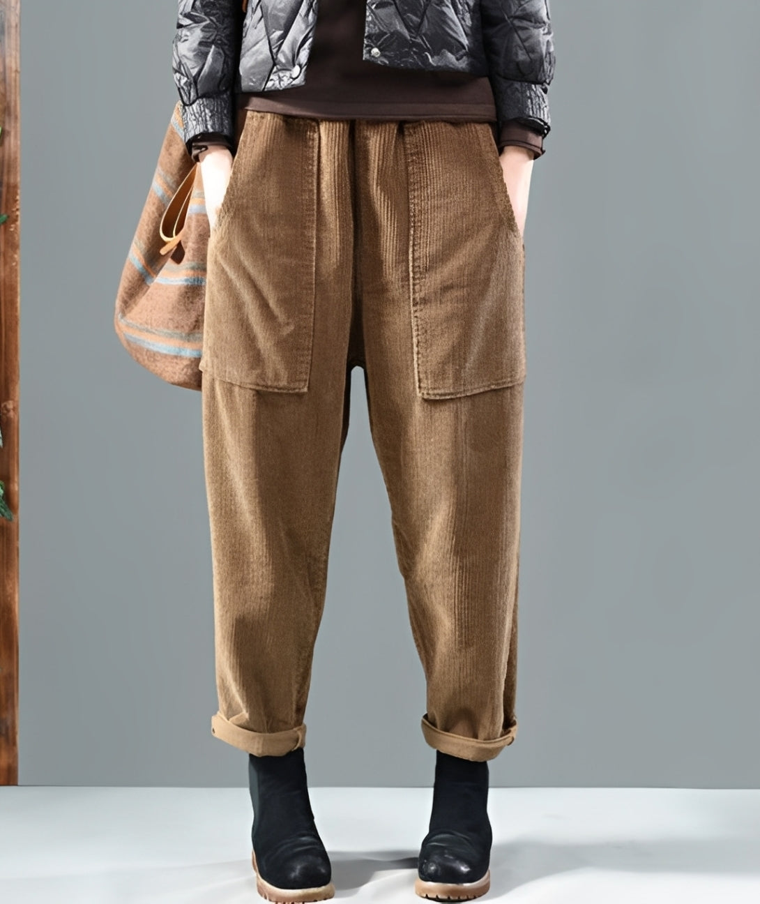 Hanna - Elegante Haremhose aus Cord für Frauen