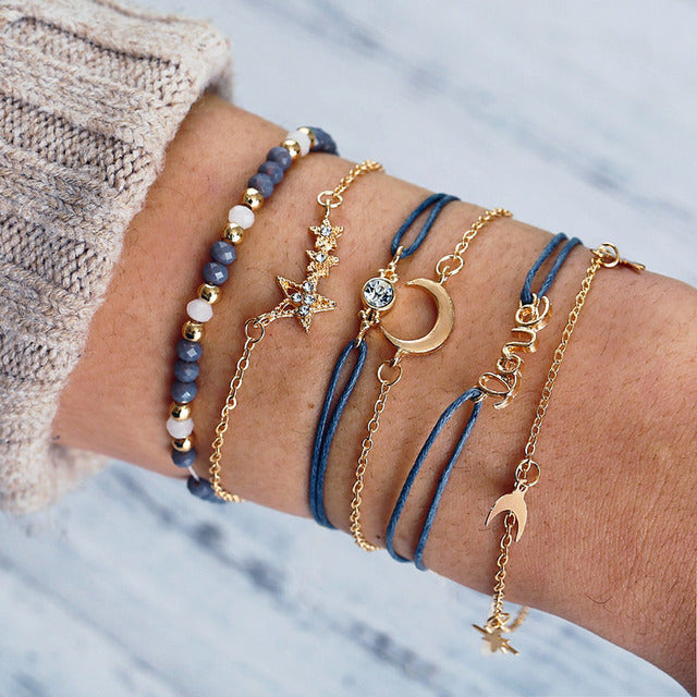 Alora – stilvolles Armbandset in Limettengrün