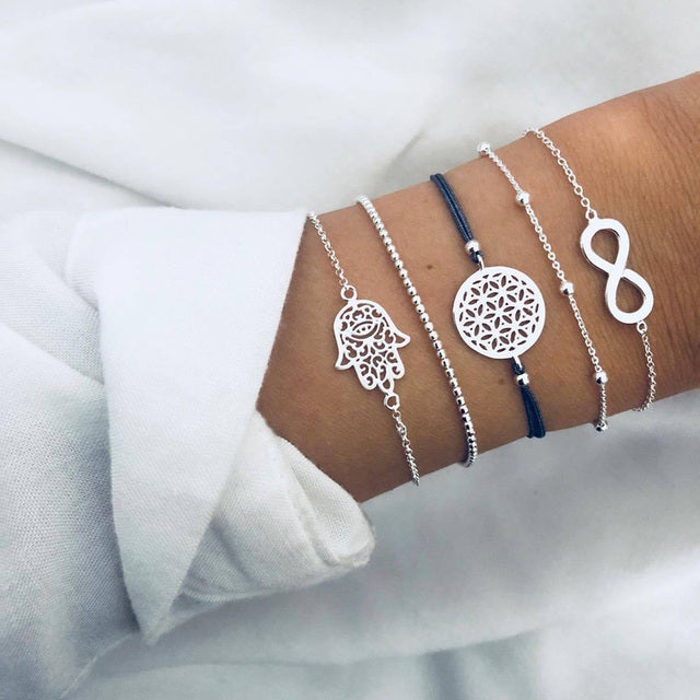 Alora – stilvolles Armbandset in Limettengrün
