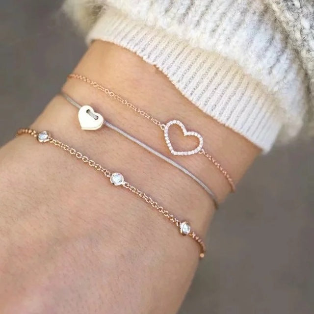 Alora – stilvolles Armbandset in Limettengrün
